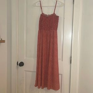 Resa Red Floral Midi Dress